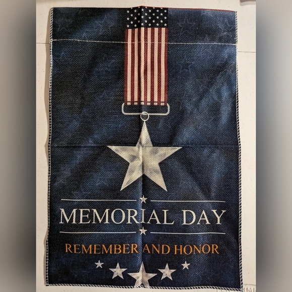 2/$12 Military Memorial Day Honor Patriotic Flag 12 x 18 Dbl Sided - Picture 2 of 2